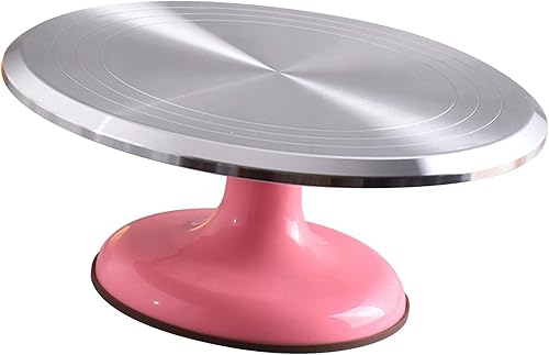 Tocadiscos para tartas, soporte giratorio estable para decoración de pasteles de 10 pulgadas para chefs para suministros de decoración de pasteles ()