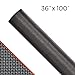 Saint-Gobain ADFORS Solar Screen, 36 Inches x 100 Feet Roll - UV-Resistant Replacement Screen for Windows and Doors - Charcoal
