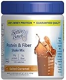 Better Bowls High-Protein & Fiber Shake Mix, Salted Caramel, 100% Whey, 16 Ounce
