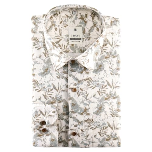 Image of 7-DAYS Men's Premium Printed Shirt - 100% Cotton, Regular Fit, Full Sleeve, with Pocket - Versatile for Formal Occasions and Casual Wear