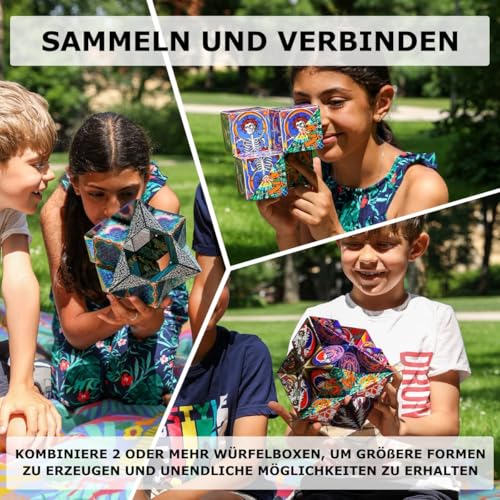 SHASHIBO Formwechsel-Box – Preisgekrönter, patentierter Zappelwürfel mit 36 Seltenerdmagneten – lässt Sich in über 70 Formen verwandeln (Moon)