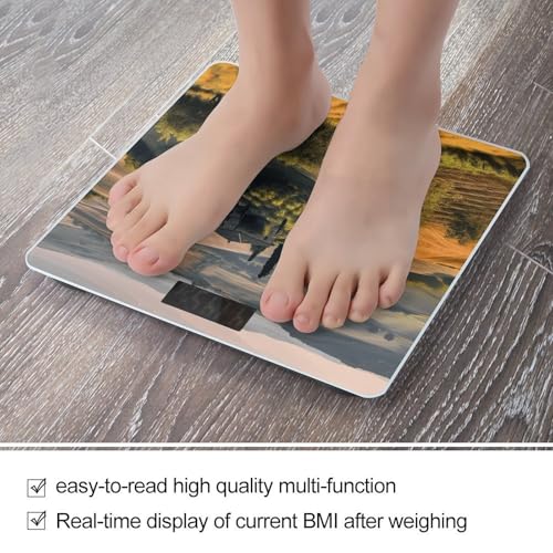 Báscula digital de baño con plataforma de vidrio templado miniatura 5