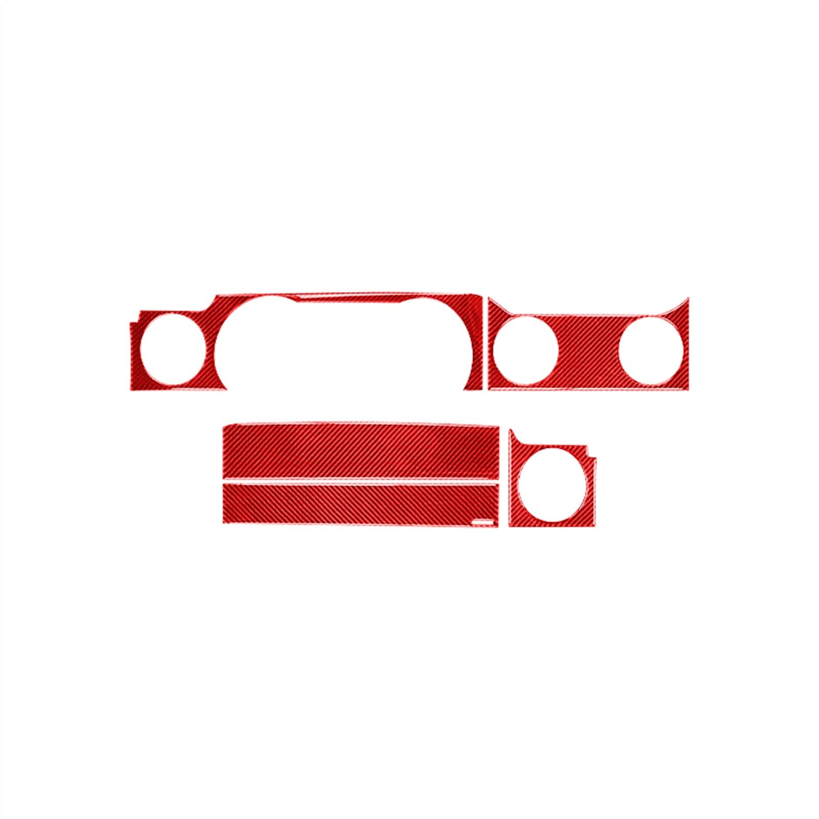 Interior Trim Car Dashboard Speedometer AC Air Vent Outlet Frame Sticker Accessories for Ford for Mustang 2005-2009(Rosso)