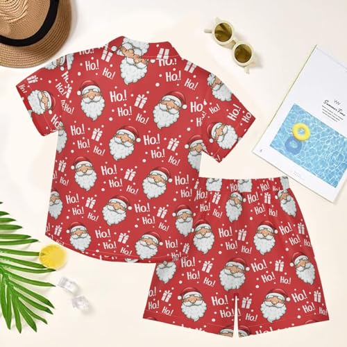 Image of visesunny Boy's 2 Pieces Shirt and Short Set Casual Shirts Short Sleeve Beach Shorts Summer Outfits for 3-10 Years Kids