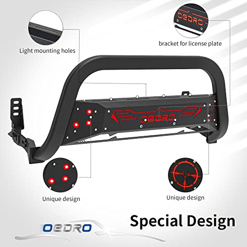 Oedro Paintable Bull Bar Compatible For 2010-2023 Toyota 4Runner, Truck Brush Guard, Front Bumper Push Bar W/Grille Skid Plate Light Mount #TOP1