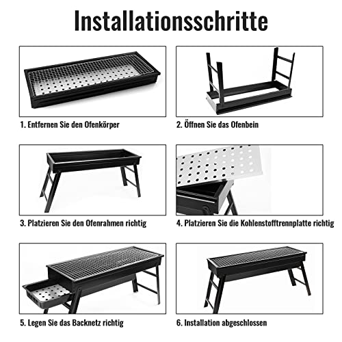 Barbecue A Carbone Portatile Grill Fumatore Bbq Grills 3 In 1 Outdoor Christmas - Foto 5