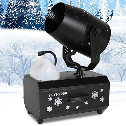 UWYTGF 2000W Professional Snow Machine, 180° Christmasnow Maker Manual/Remote, with Flight Case/Remote Control,Christmas Snow Machine for Dj Party Stage