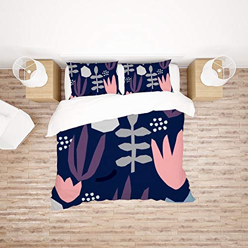 Housse de couette résistante aux plis et parure de lit douce King en polyester - 3