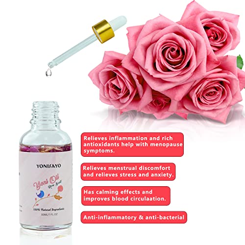 Yoni Wash For Women & Yoni Essential Oil Set, Feminine Wash With Cleaning Factor, Remove Odor, Ph Balance For Women And Vaginial Deodorants, 6.7 Fl.oz Intimate Wash, Natural Feminine Oil 30Ml, Rose #TOP2