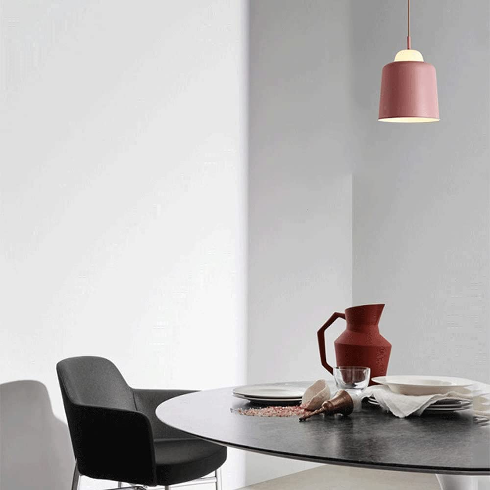 Nowoczesna minimalistyczna żelazna lampa wisząca, 9,4-calowa oprawa wisząca z osłoną garnka, kolorowy abażur Lampa wisząca do oświetlenia wewnętrznego, żyrandol sufitowy do restauracji, salon
