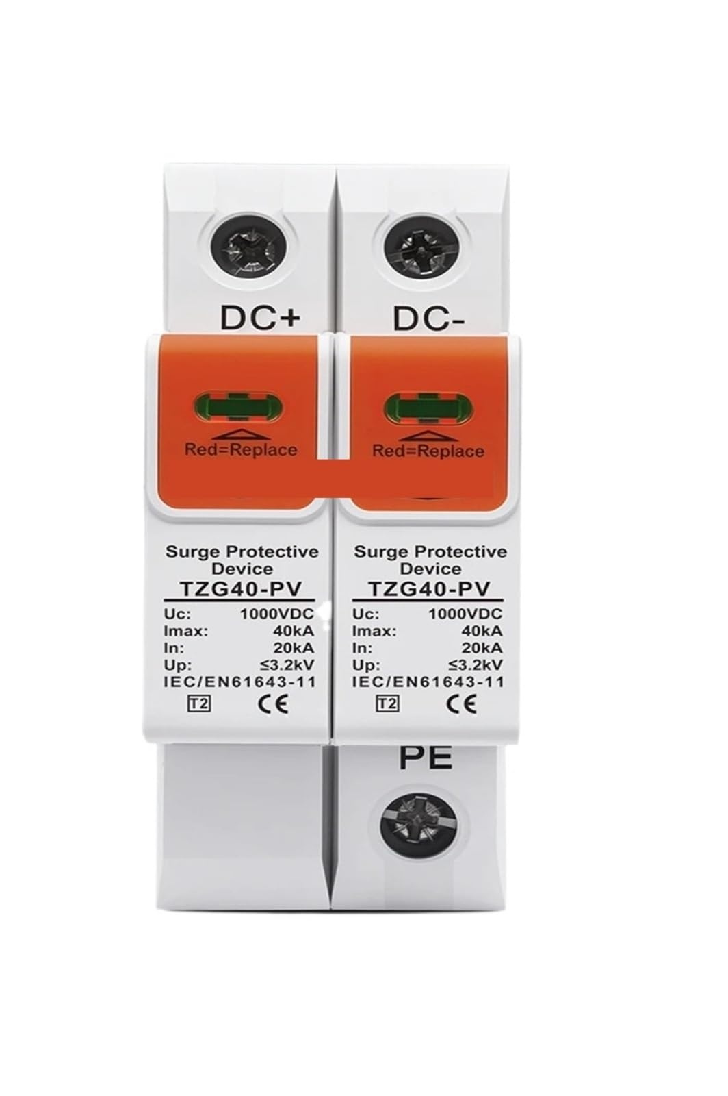 Urządzenie przeciwprzepięciowe do domu, niskonapięciowe urządzenie chroniące przed przepięciem, DC 500V 600V 800V 1000V 1200V 1500V 10-20kA 20-40kA