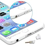PortPlugs Dust Plug Set for iPhone 6, 6s, 6s - 5 Pairs of Low Profile Anti Dust Plugs - Protect Your Cell Phone From Dust, Lint - With or Without a Case (Clear)