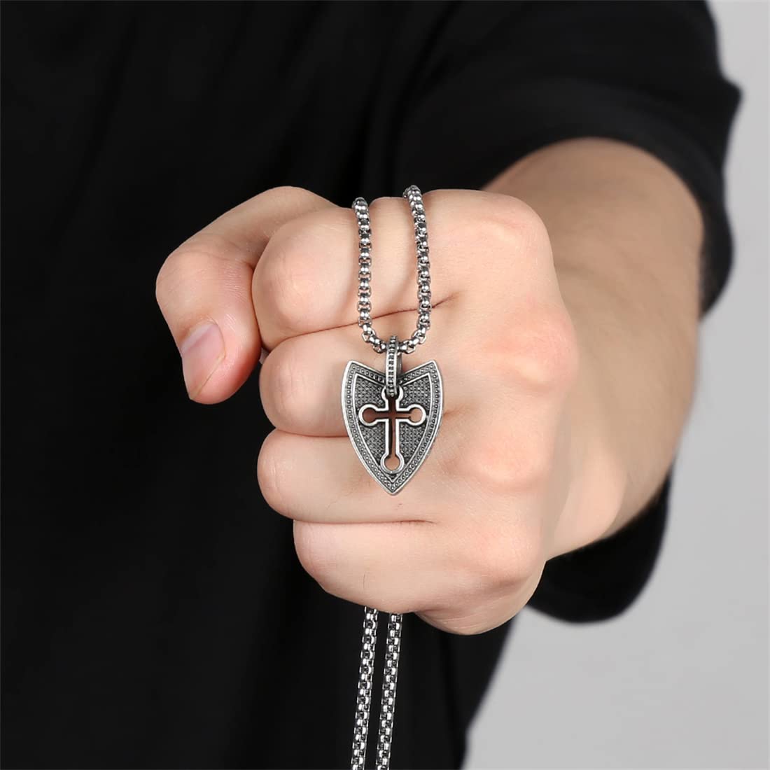 Iron Cross Hanger - Handgemaakt 925 Sterling Zilveren Gothic Cross Pattée