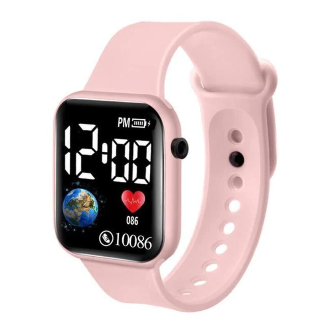 ZOVUTA Fashion Luminous LED Display Fashionable Children Kids Digital Watches Waterproof Sports Square Electronic Led Watch For Kids, Boy & Baby Girls-Digital Watch For Kids (Cartoon May Vary) (Pink square) (B0BVFWR5NF) Amazon Price History, Amazon Price Tracker
