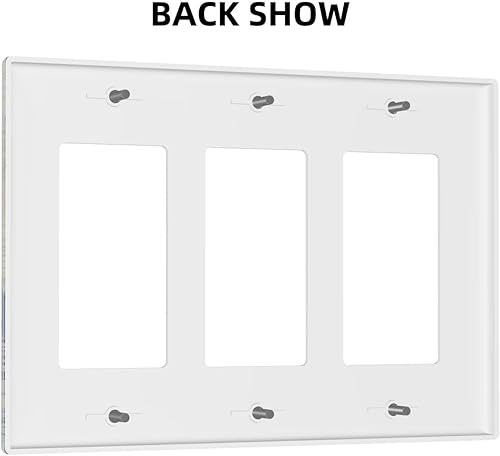 Miniatura 4 de Cubierta de salida de faro náutico para barco de vela triple basculante, placa frontal decorativa de pared de 3 cuadrillas, cubierta de interruptor