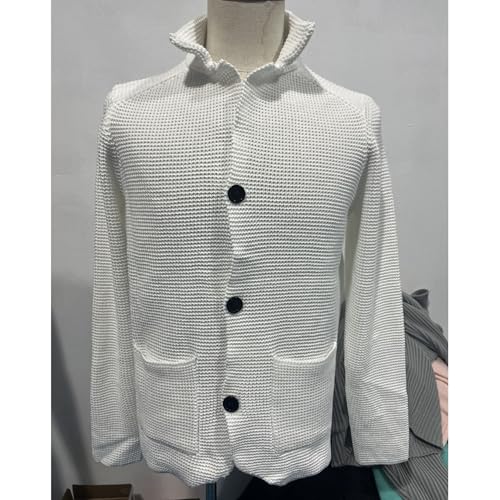 Mens Sweater Blazer Knitted Cardigan Shawl Collar Button Blazer Cardigans Slim Fit Cable Knit Button up Sweater3