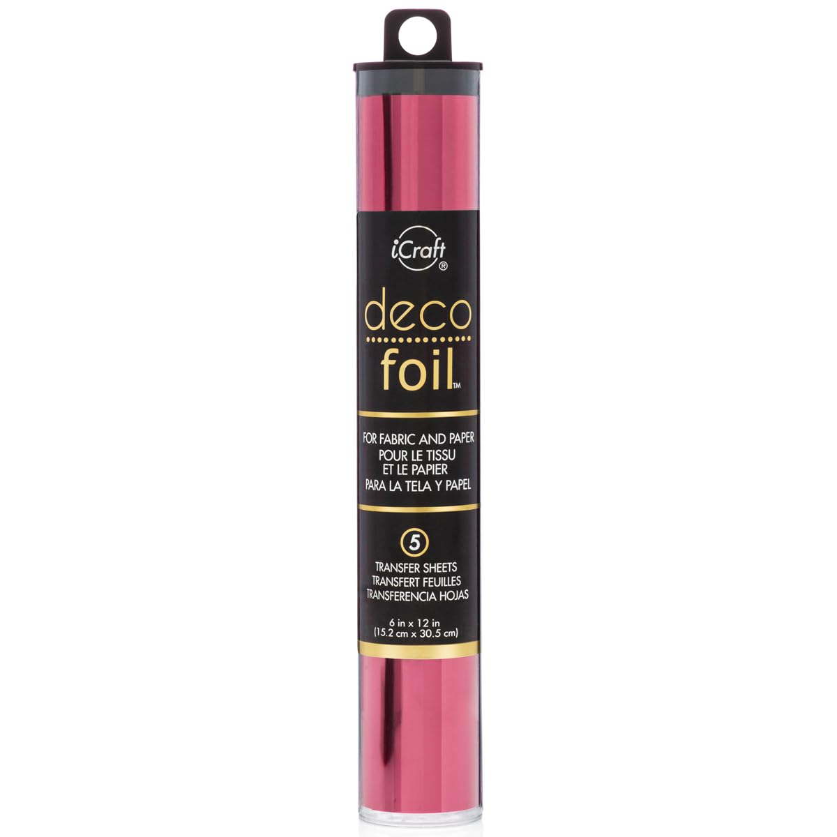 iCraft Deco Foil Transfer 6x12 Tube Wild Cherry5pc