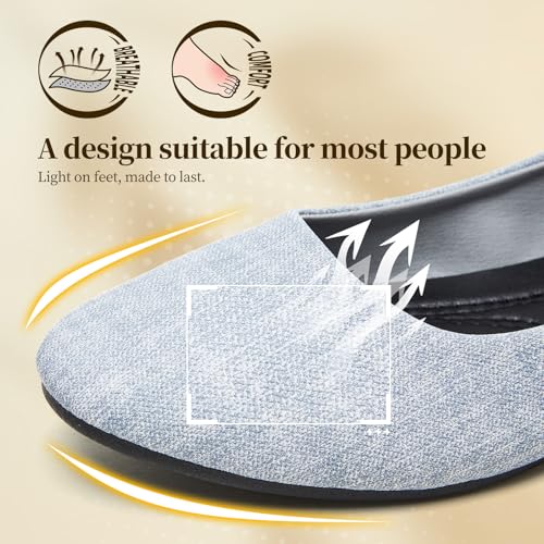 Image of Women's Ballet Flats Shoes Comfortable PU Leather Dress Slip on Shoes Teacher Business Casual