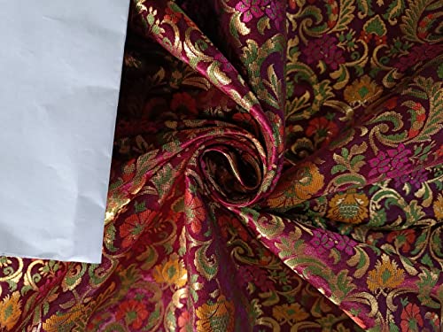 Tissu en brocart de soie Bordeaux moutarde pour exprimer votre créativité artistique