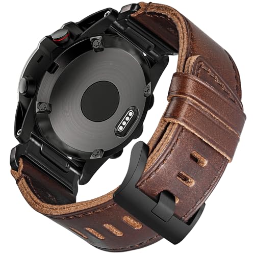 Compatible with Fenix Fenix 8 51mm, 5X Plus Bands Fenix 7X Sport Horween Leather Replacement Watch...