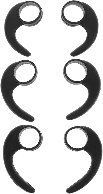 UKCOCO Ear Hook Ear Clip 6pcs Silicone Earphone Hook Holder Earbud Hooks Replacement Ear Fins Wings Sports Ear Hooks Anti-slip Earbuds Stabilizers Eartips Adapters for Earphones 10mm