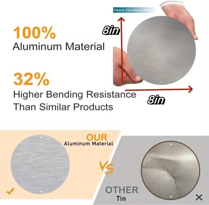 Miniatura 2 de Cartel de corona cardenal de aluminio de 8 x 8 pulgadas, arte de pájaro gris y rojo vibrante, colgador de puerta duradero para decoración festiva de