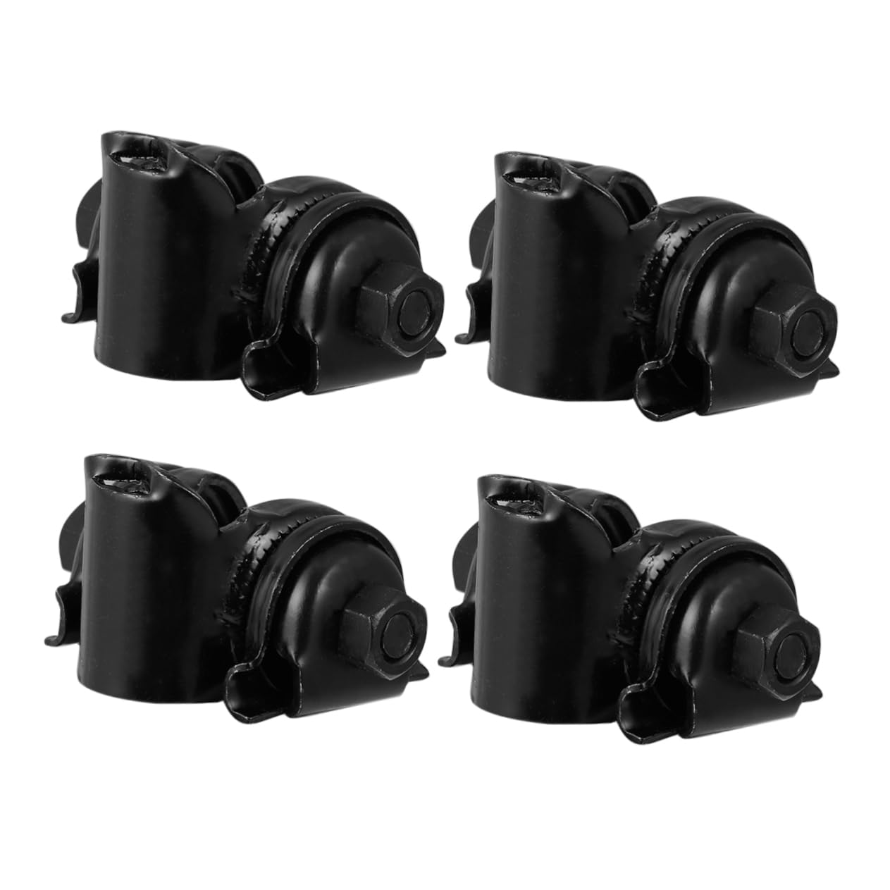 ibasenice 4 Pack Saddle Rail Clamp Bike Seatpost Clamp for Seat Tube Quick Release Lever Iron Clamping Ring Bike Accessory