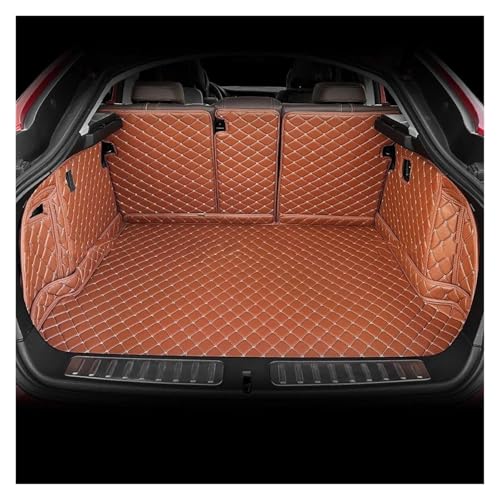 Tapis de coffre marron haut de gamme pour Skoda Kodiaq 5 places