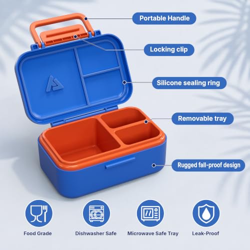 Image of Bento Lunch Box 1283ML / 43 oz with 391 ML / 13 oz Food Jar, Ice Pack