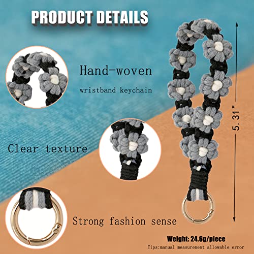 Ycmmd Boho Macrame Wristlet Keychain Lanyard Soft Handmade Lanyards Keys Cute Wrist Key Chain Keychains Bracelet Women Holder #TOP1