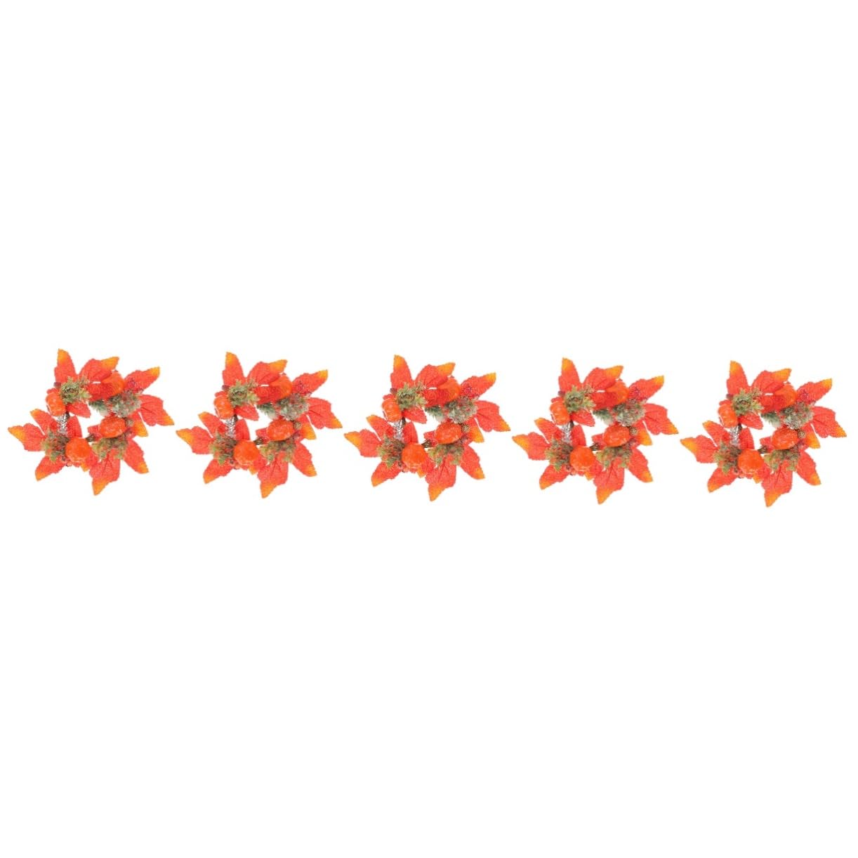 Fleurs décoratives de Noël avec bougeoir couronne pour décoration de table