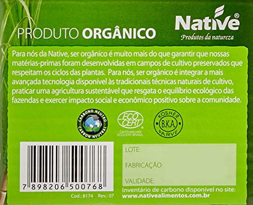 Native Açúcar Cristal Orgânico Com 50 Sachês De 5G