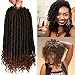 8 pcs/Pack Ombre Crochet Curly Wave Havana Mambo Senegalese Twist Hair Extension For Women 12 Roots/Pcs Synthetic Fluffy 12 Inch Spring Twist Crochet Braiding Hair (Black&Brown(1B/30#))
