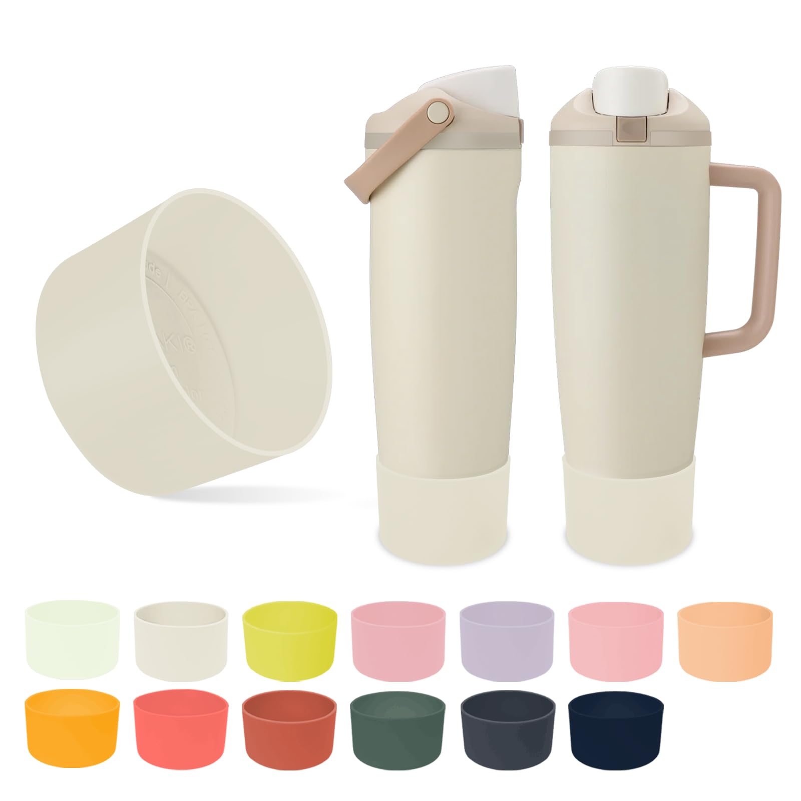 Kaitiaki Silicone Boot for Owala 30oz & 40oz FreeSip Sway Bottles & Tumblers - Non-Slip, Scratch-Resistant, Stability Enhancer, Available in 12 Colors (Lightly Toasted) โ image 1
