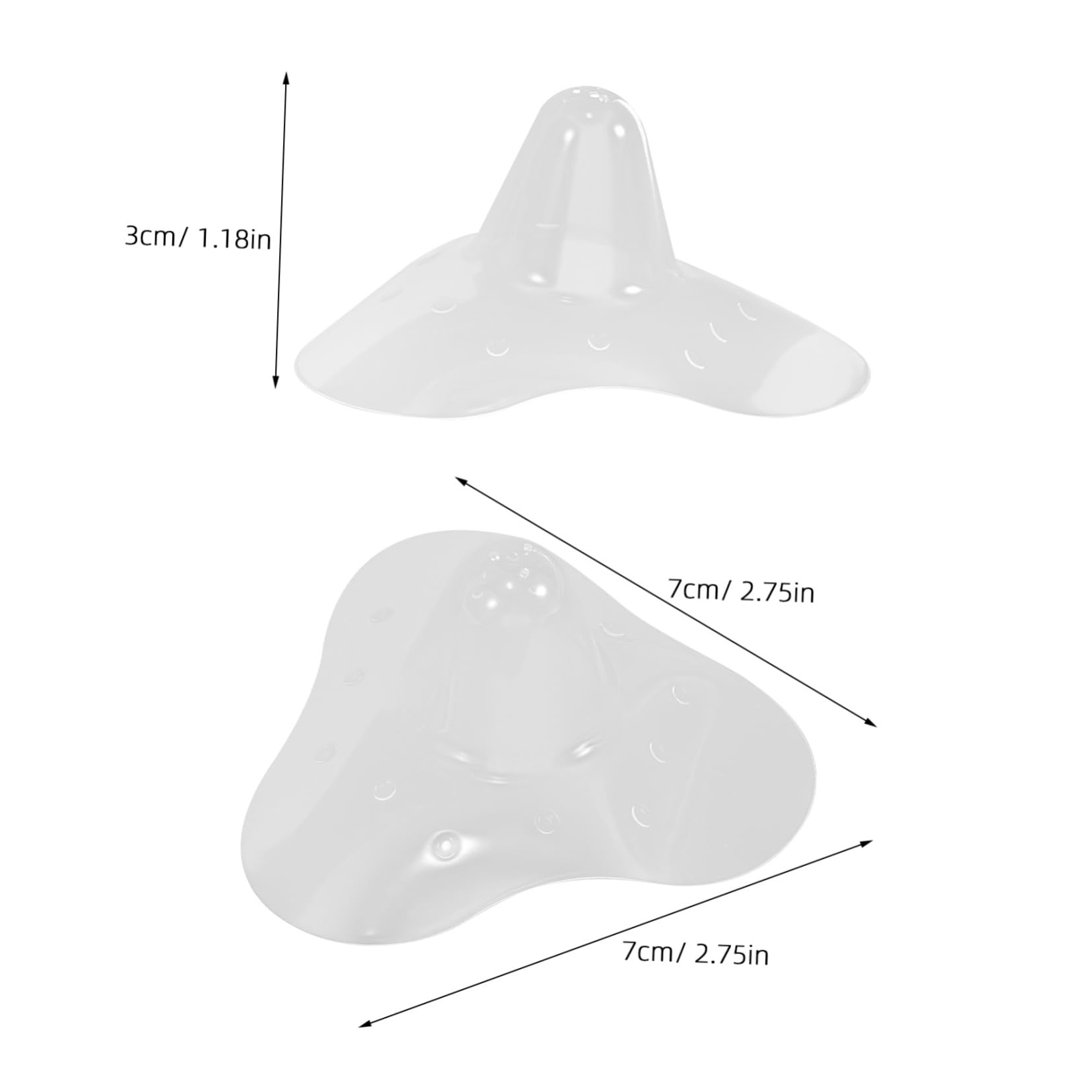 SUPVOX 2pcs Nipple Shields Silicone Breast Covers for Breastfeeding Reusable Nursing Pads Breast Milk Catcher