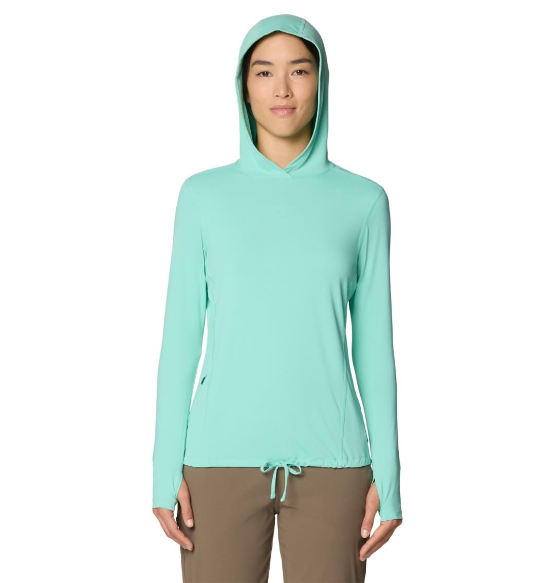 Mountain Hardwear Women's Crater Lake Long Sleeve Hoody, ICY Teal, Large
