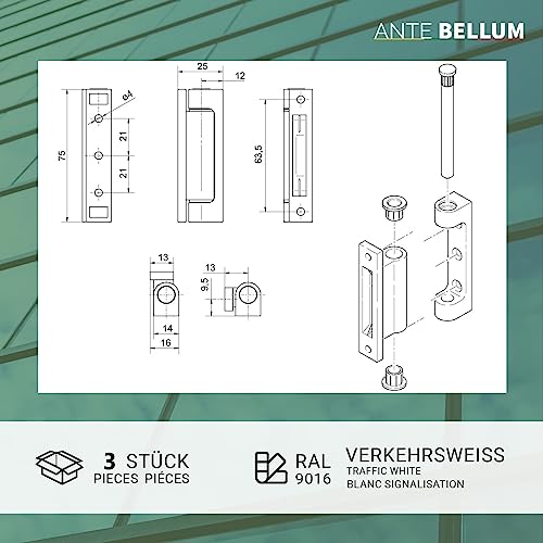 Door and Window Hinges Set of 3, Door Hinge, Door Hinge, Window Hinge, Renovation Hinge, Window Fittings Replacement Parts - Image 2