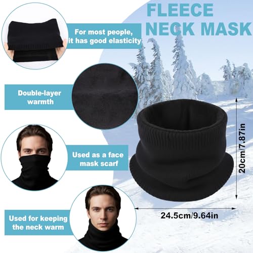 MmmLucipor Unisex Mütze Schal Handschuhe Set, Touchscreen Handschuhe Herren Damen, Weiches Fleecefutter Beanie, Winter Strickmütze, Wärmer Mütze Halswärmer, Warme Kuschelige Schal Winterset (Schwarz)