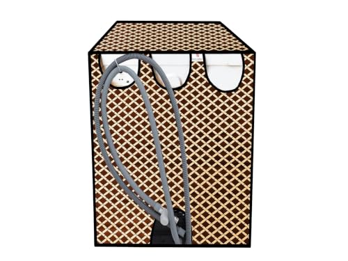 Image of Dishwasher Cover for 12 to 15 Place Setting | Water-Resistant Dustproof Zip Cover | Universal Fit Compatible with Bosch, LG, IFB, Hafele, Faber & More | 63 x 63 x 88 cm | Design 19