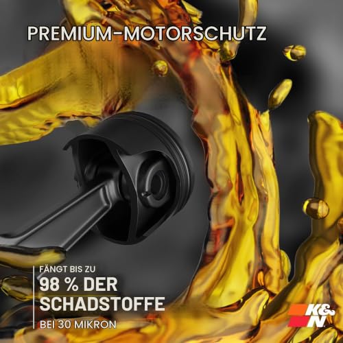K&N Ölfilter für Motorräder: Entwickelt für die Verwendung mit synthetischen oder konventionellen Ölen. Für ausgewählte Kawasaki-, Yamaha… – Ansicht 3
