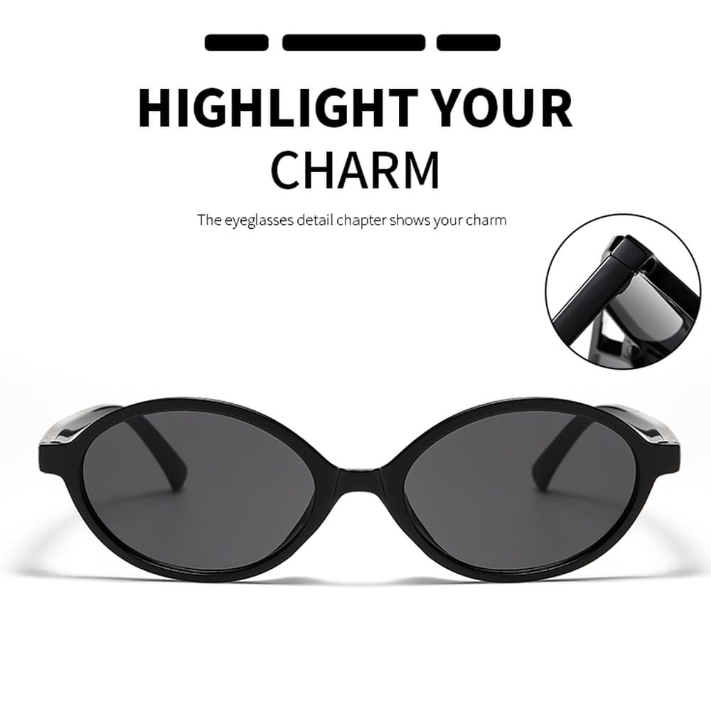 Okulary przeciwsłoneczne w stylu vintage z owalną oprawką, modne okulary przeciwsłoneczne w stylu retro, okulary przeciwsłoneczne UV400, damskie, gogle