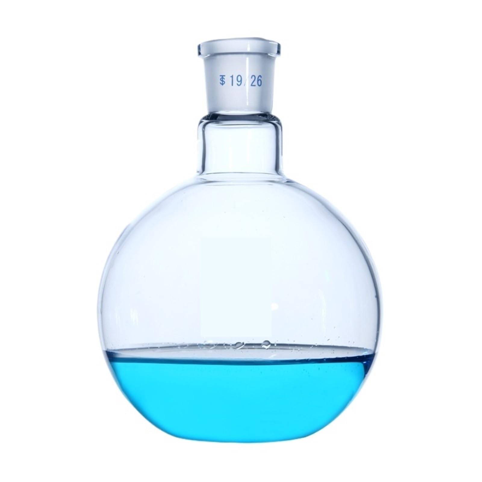 Borosilikat-Messkolben, Einzelportkolben mit flachem Boden, Dickes Borosilikatglas, hohe Temperaturbeständigkeit, Standardkolben for Labor(1000ml Caliber 24mm)