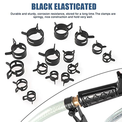 Faankiton 345PCS 14 Sizes 5-22mm Fuel Line Hose Clips Water Pipe Air Tube Silicone Vacuum Hose Clamp Fastener Assortment Kit - Image 2