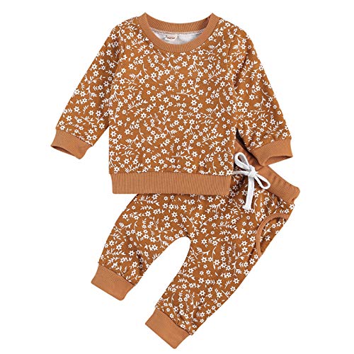 Image of Newborn Infant Baby Girl Clothes Set Long Sleeve Sweatshirts Tops Pants Outfits Clothing Gifts 3 6 9 12 18 24 Months