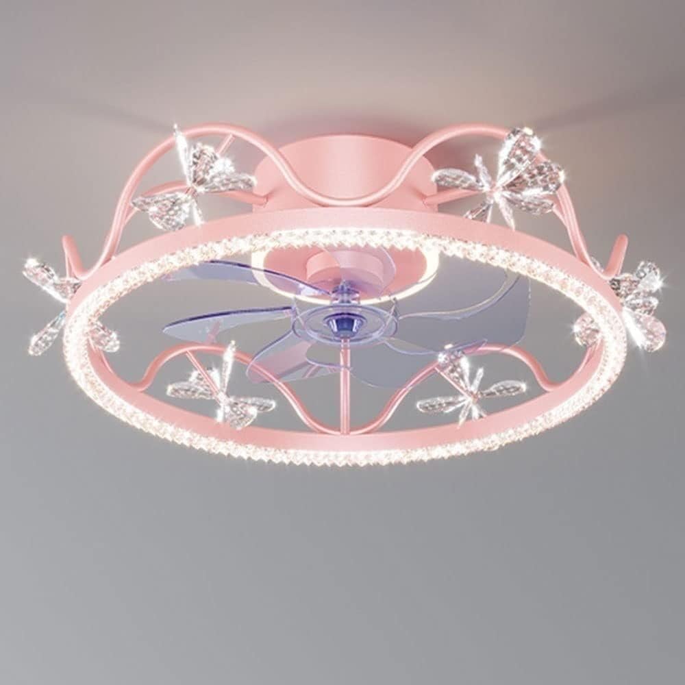 Plafonnier avec ventilateur et télécommande LED dimmable 96W de 20 pouces