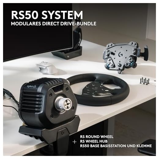 Logitech G RS50 Sim-Racing-Setup mit Pedalen