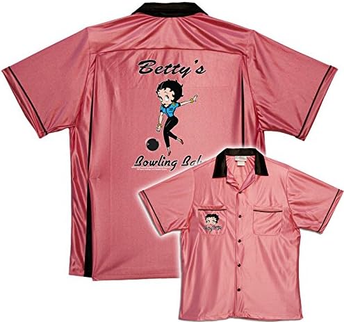 Betty's Babes Pink & Black Classic Bowling Shirt