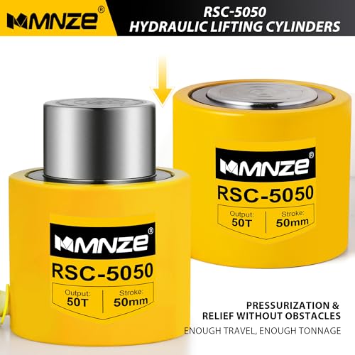 MMNZE 50T 2" Stroke Hydraulic Cylinder Jack Sets Porta Power Ram Jack Kits Single Acting Lifting Cylinder Retract Automatically with CP-700 Hydraulic Hand Pump by MMNZE - Image 5