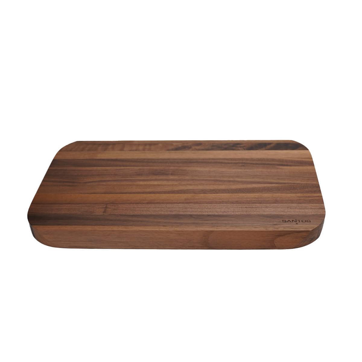 SANTOS Schneidebrett Walnussholz 50x30x3cm – Küchenbrett massiv & antibakteriell – Hackbrett & Servierplatte – edles Holzbrett Made in Italy