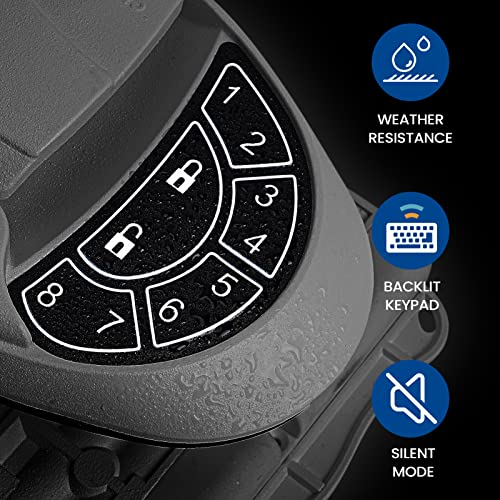 Deshan Rv Keyless Entry Door Lock, With 2 Electronic Induction Keys, 4 Keys, Screwdriver And Backlit Keypad, 100% Metal Rv Door Lock Latch Handle, Will Only Fit 2.75" X 3.75" Lock Hole #TOP3
